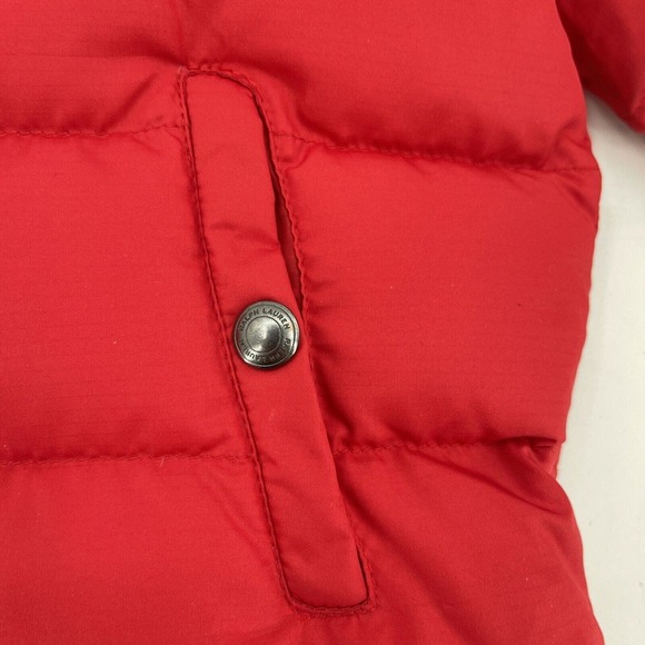 Polo Ralph Lauren Down Puffer Jacket 24 Months Red Hood - Picture 5 of 10